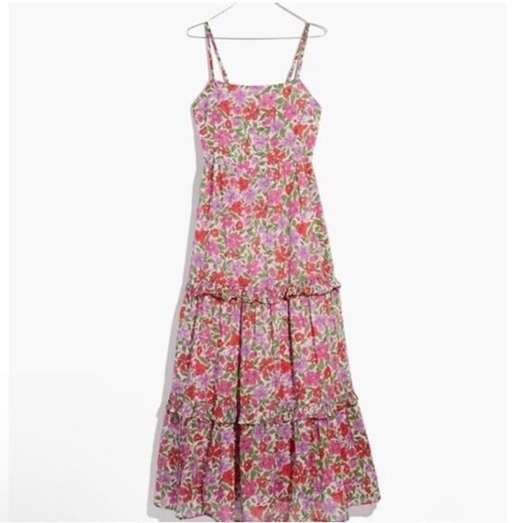 NWT Banjanan Hazel Maxi Dress Tiered Sleeveless Floral Pink Womens Size … - Picture 5 of 11